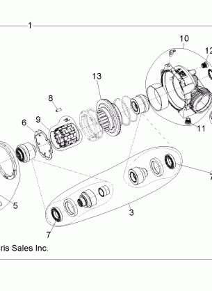 DRIVE TRAIN FRONT GEARCASE INTERNALS 1332842 - R13VH76AC / AD / AN / AS / EAI (49RGRTRANSINTL11RZR)