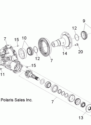 DRIVE TRAIN GEARCASE CARRIER INTERNAL COMPONENTS - R13VH76AC / AD / AN / AS / EAI (49RGRGEARCASERR12RZR)