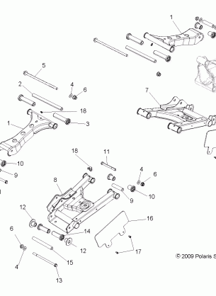 SUSPENSION REAR CONTROL ARMS - R13VH76AC / AD / AN / AS / EAI (49RGRSUSPRR10RZR800)