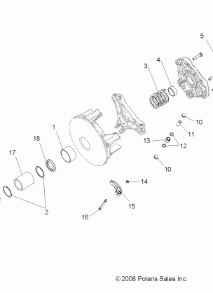 DRIVE TRAIN PRIMARY CLUTCH - R13VH76AC / AD / AN / AS / EAI (49RGRCLUTCHDRV09RZRS)