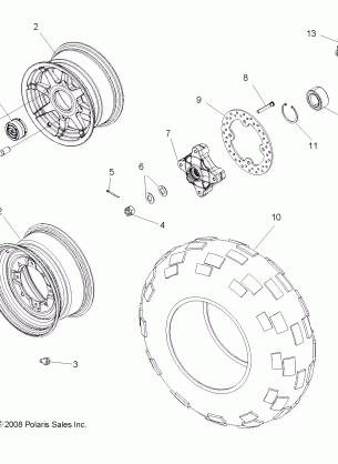 WHEELS FRONT - R13VH76AC / AD / AN / AS / EAI (49RGRWHEELFRT09RZR)