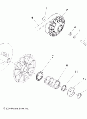 DRIVE TRAIN SECONDARY CLUTCH - R13VH76AC / AD / AN / AS (49RGRCLUTCHDVN09RZR)