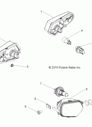 ELECTRICAL HEADLIGHTS TAILLIGHTS and BULBS - R13VH76AC / AD / AN / AS / EAI (49RGRTAILLAMPS11RZR)