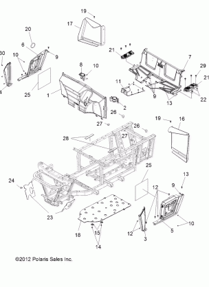 BODY FLOOR and FENDERS - R13RC08GA / GH / FA / FH (49RGRMOLDINGS13EV)