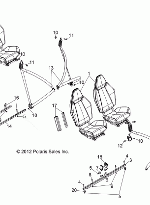 BODY SEAT MOUNTING and BELTS - R13XE76AD / EAI (49RGRSEATMTG13RZR4)