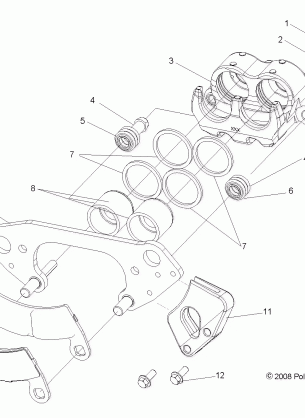 BRAKES FRONT CALIPER - R13XE76AD / EAI (49RGRCALIPER095004X4)