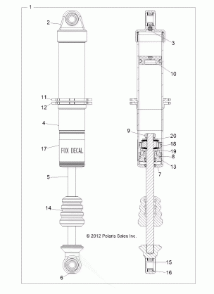 SUSPENSION FRONT SHOCK - R13XE76AD (49RGRSHOCKFRT7043908)