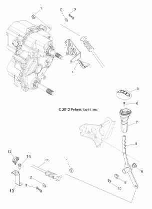 DRIVE TRAIN GEAR SELECTOR - R13XE76AD / EAI (49ATVGEARSELECT13RZR4)