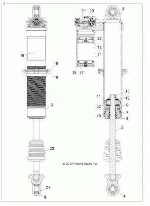 SUSPENSION FRONT SHOCK - R13XE7EAI (49RGRSHOCKFRT7043928)