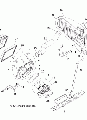 ENGINE AIR INTAKE SYSTEM - R13XT87AA / 9EAK (49RGRAIRBOX13RZRXP900)