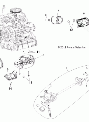 ENGINE OIL PUMP and OIL COOLER - R13XT9EFX (49RGROILPUMP13RZRXP4I)