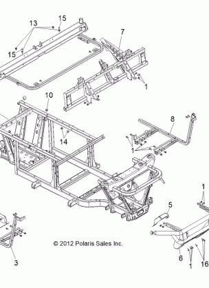 CHASSIS FRAME and FRONT BUMPER - R13RH45AG (49RGRCHASSIS13400)
