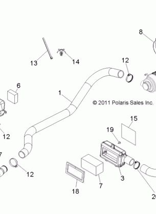 ENGINE AIR INTAKE - R13RH50AG / AH / AM / AR (49RGRAIRINTAKE12500)