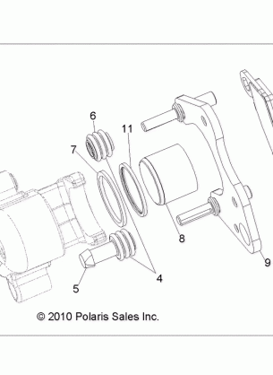 BRAKES FRONT CALIPER - R13RH50AG / AH / AM / AR (49RGRCALIPER11500EFI)