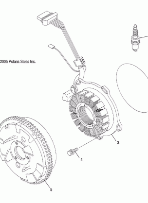 ENGINE FLYWHEEL and STATOR - R13RH50AG / AH / AM / AR (4999203249920324E06)