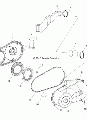 DRIVE TRAIN CLUTCH COVER - R13RH50AG / AH / AM / AR (49RGRCLUTCHCVR10)