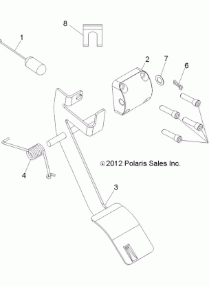 ENGINE THROTTLE PEDAL - R13RH50AG / AH / AM / AR (49RGRTHROTTLE13500)