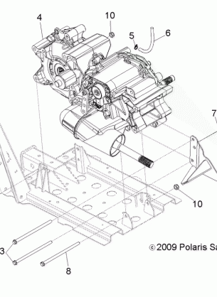 DRIVE TRAIN MAIN GEARCASE MOUNTING - R13RH50AG / AH / AM / AR (49RGRGEARCASEMTG10)