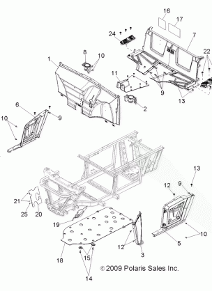 BODY FLOOR and FENDERS - R13RH50AG / AH / AM / AR (49RGRMOLDINGS10)