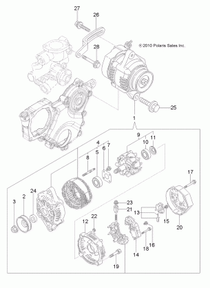 ENGINE ALTERNATOR - R13TH90DG (49RGRALTERNATOR11DCREW)