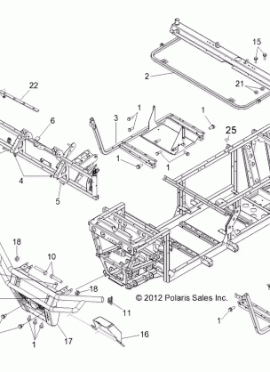 CHASSIS FRAME and FRONT BUMPER - R13TH90DG (49RGRCHASSIS13900D)