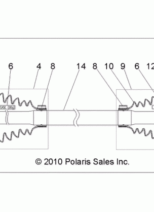 DRIVE TRAIN FRONT DRIVE SHAFT - R13TH90DG (49RGRSHAFTDRV11DCREW)