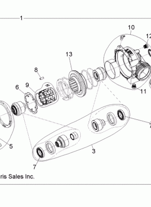 DRIVE TRAIN FRONT GEARCASE INTERNALS - R13TH90DG (49RGRTRANSINTL11RZR)