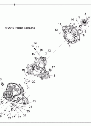 DRIVE TRAIN MAIN GEARCASE - R13TH90DG (49RGRGEARCASE11DCREW)