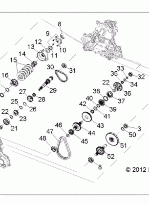 DRIVE TRAIN MAIN GEARCASE INTERNALS - R13TH90DG (49RGRTRANSINTL11DCREW)