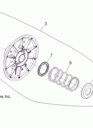 DRIVE TRAIN SECONDARY CLUTCH - R13TH90DG (49RGRCLUTCHDVN12DCREW)