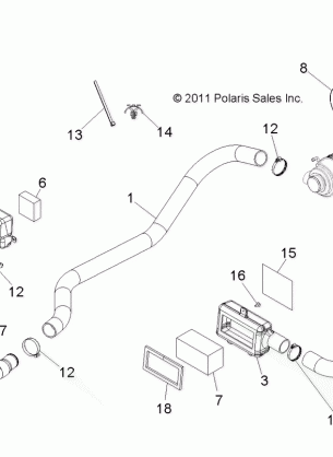 ENGINE AIR INTAKE - R13WH50AG / AH / AR / AX (49RGRAIRINTAKE12500CREW)