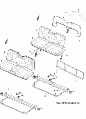 BODY SEAT - R13WH50AG / AH / AR / AX (49RGRSEAT13500CREW)