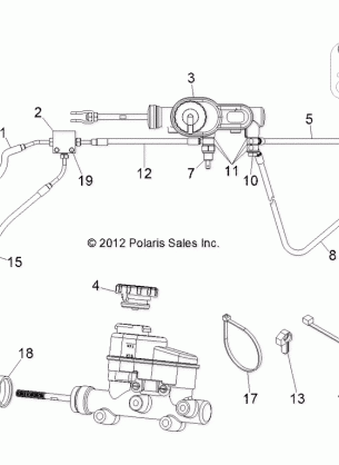 BRAKES LINES and MASTER CYLINDER - R13WH50AG / AH / AR / AX (49RGRBRAKELINES13500CREW)