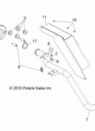 ENGINE EXHAUST - R13WH50AG / AH / AR / AX (49RGREXHAUST13500CREW)