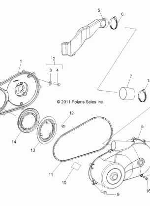 DRIVE TRAIN CLUTCH COVER - R13WH50AG / AH / AR / AX (49RGRCLUTCHCVR12500CREW)