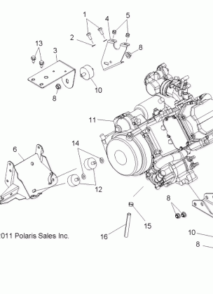 ENGINE MOUNTING - R13WH50AG / AH / AR / AX (49RGRENGINEMTG12500CREW)