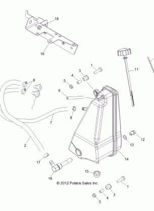 ENGINE OIL TANK - R13WH50AG / AH / AR / AX (49RGROILTANK13500CREW)