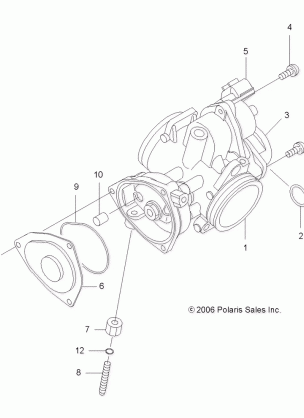 ENGINE THROTTLE BODY - R13WH50AG / AH / AR / AX (49ATVTHROTTLEBODY500EFI)