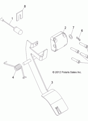 ENGINE THROTTLE PEDAL - R13WH50AG / AH / AR / AX (49RGRTHROTTLE13500CREW)