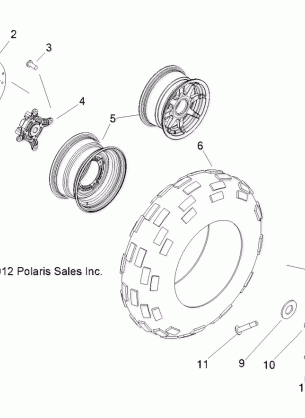 WHEELS FRONT - R13WH50AG / AH / AR / AX (49RGRWHEELFRT13500CREW)