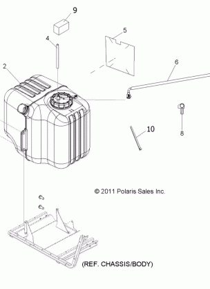 BODY FUEL TANK ASM. - R13WH50AG / AH / AR / AX (49RGRFUEL12500CREW)