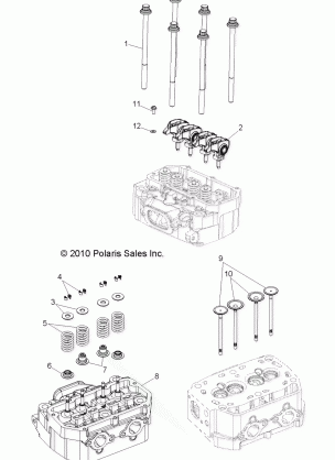 ENGINE CYLINDER HEAD and VALVES - R12HR76AG / AR (49RGRVALVE11RZRS)