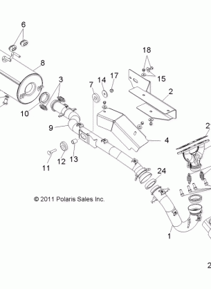 ENGINE EXHAUST - R12HR76AG / AR (49RGREXHAUST126X6)