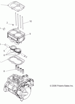 ENGINE PISTON and CYLINDER - R12HR76AG / AR (49RGRPISTON077006X6)