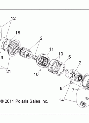 DRIVE TRAIN FRONT GEARCASE INTERNALS - R12HR76AG / AR (49RGRGEARCASE12800XP)