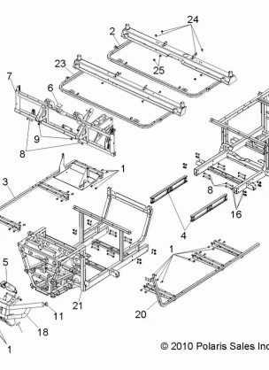 CHASSIS FRAME and FRONT BUMPER - R12WH90DG (49RGRCHASSIS10CREW)