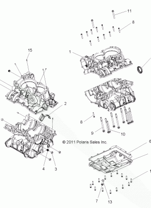 ENGINE CRANKCASE - R12JT87AB / AD / AS / AW / 9EAW (49RGRCRANKCASE12RZRXP900)