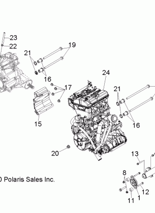 ENGINE TRANSMISSION MOUNTING - R12JT87AB / AD / AS / AW / 9EAW (49RGRENGINEMTG11RZR875)