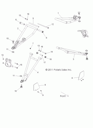 SUSPENSION FRONT CONTROL ARMS - R12JT9EFX (49RGRSUSPFRT12RZRXPI)