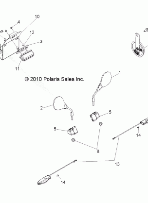 ELECTRICAL TURN SIGNALS HORN and MIRRORS - R12VE76FX / FI (49RGRTURNSIG11RZRI)